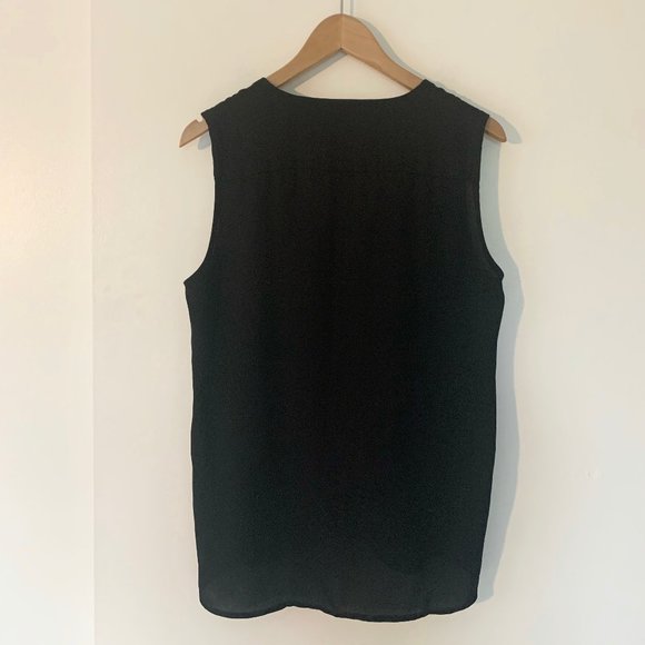 Mango Cross Front Black Tank Blouse Size XS - Picture 4 of 4